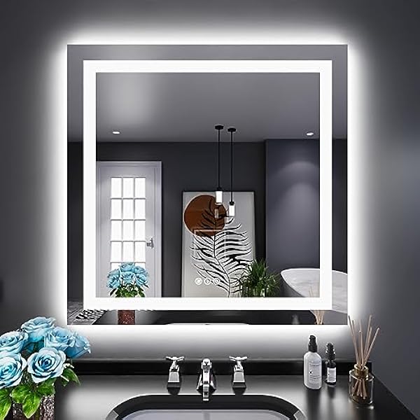 Size: 38'x38' | Color: Led Bathroom Mirror (3 Light Modes)