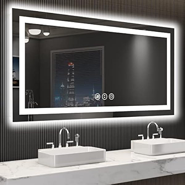 Size: 55'x30' | Color: Led Bathroom Mirror (3 Light Modes)