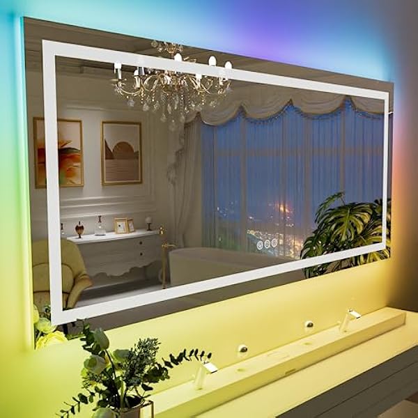 Size: 55'x36' | Color: Rgb Led Bathroom Mirror (11 Light Modes)