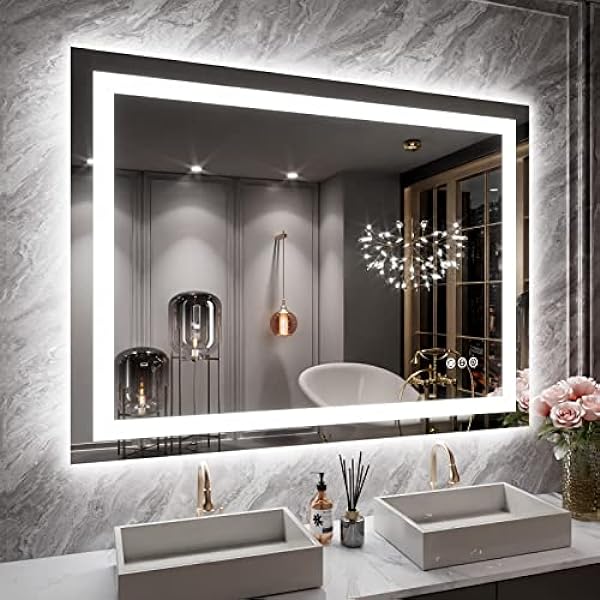 Size: 40'X30' | Color: Led Bathroom Mirror (3 Light Modes)