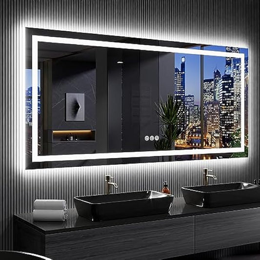 Size: 84'x32' | Color: Rgb Led Bathroom Mirror (11 Light Modes)