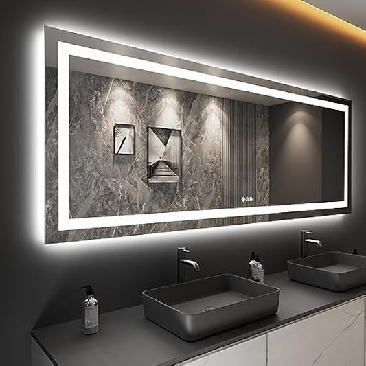 Size: 96'x36' | Color: Led Bathroom Mirror (3 Light Modes)