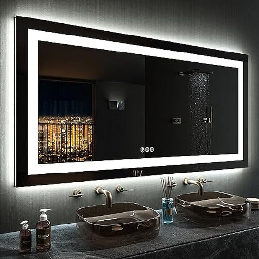 Size: 55'x30' | Color: Rgb Led Bathroom Mirror (11 Light Modes)