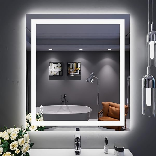 Size: 32'X36' | Color: Led Bathroom Mirror (3 Light Modes)