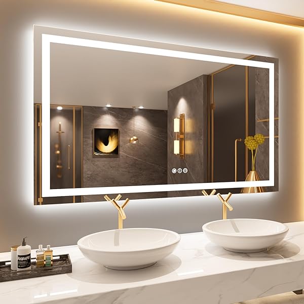 Size: 50'x30' | Color: Led Bathroom Mirror (3 Light Modes)