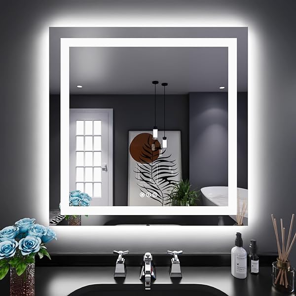 Size: 32'x32' | Color: Led Bathroom Mirror (3 Light Modes)